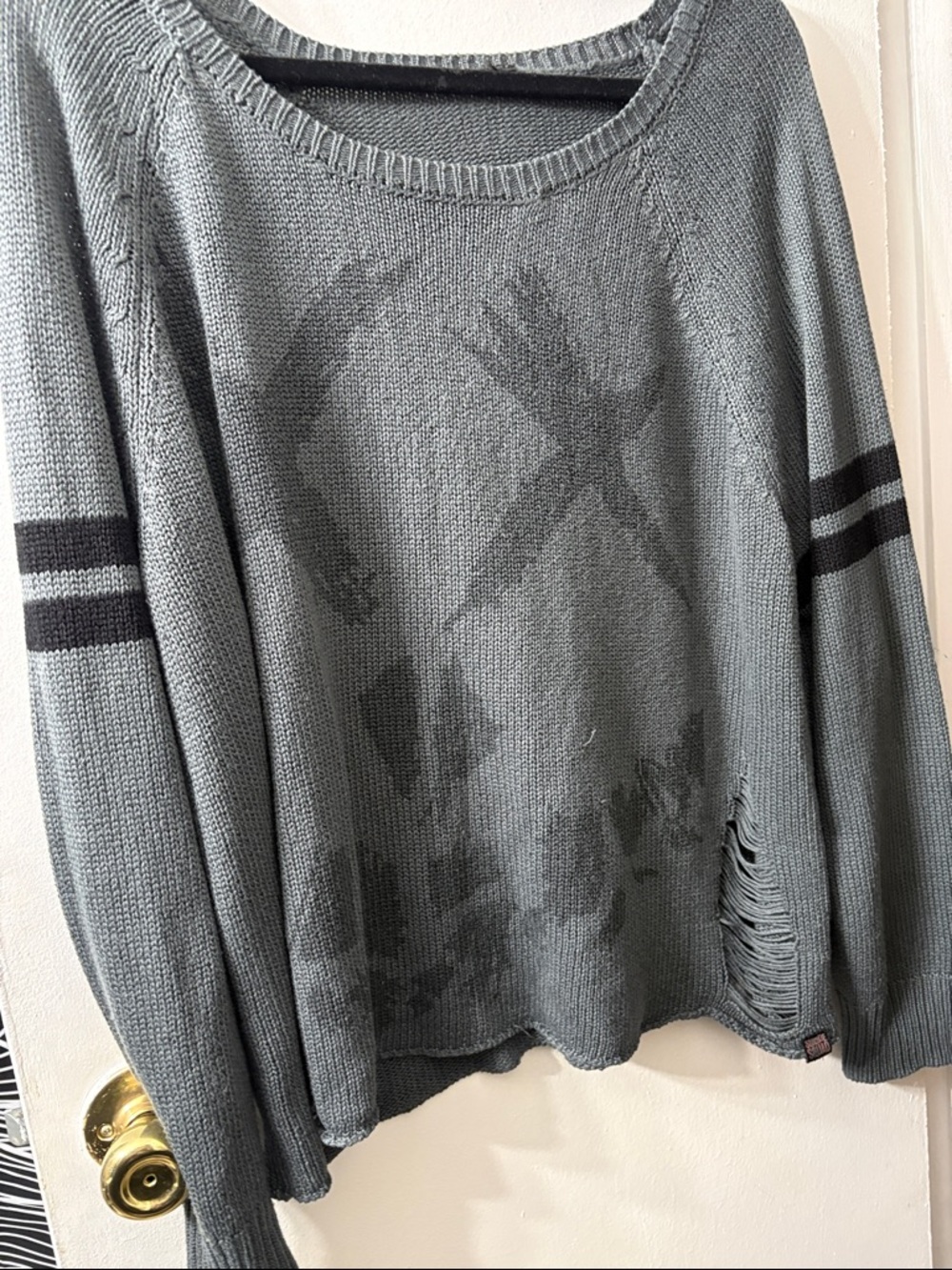 2X Suicide Squad Distressed Knit Sweater